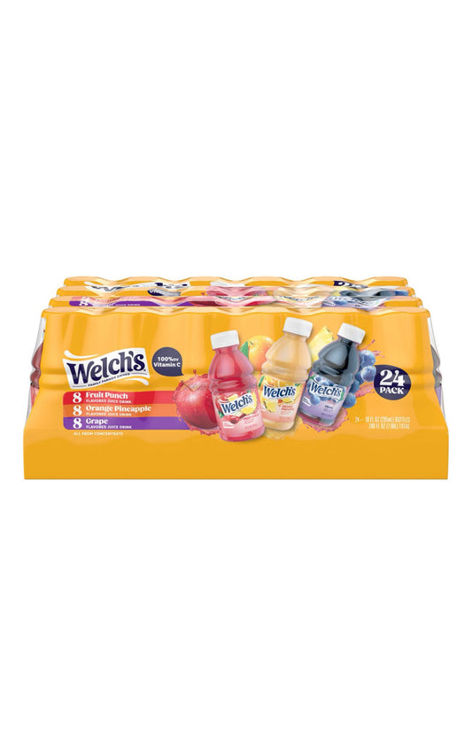 Welch's Variety Pack - Orange Pineapple, Grape and Fruit Punch - No Preservatives - Rich Source of Vitamin C