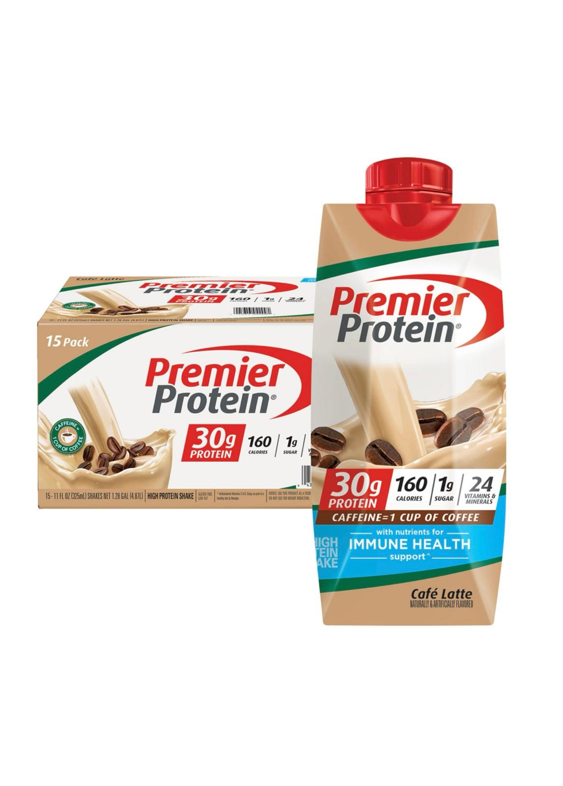 Premier Shake High Protein| Cafe Latte Ready 15 Pack